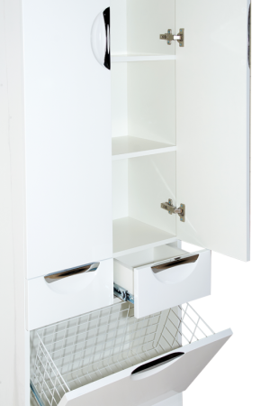 Шкаф-пенал Misty Орхидея П-Жас05060-011К2Я 60х200 напольный цвет белый