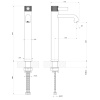 Смеситель Gessi Inciso 58004#299 на раковину черный