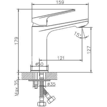 Смеситель Haiba HB533-3 HB10533-3 на раковину серый