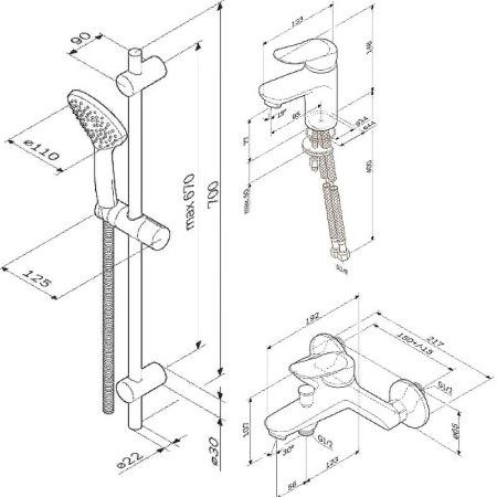 Комплект смесителей Am.Pm Sunny F40985C00 хром