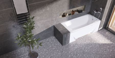 Ванна акриловая 1MarKa PRAGMATIKA 01пр17375 175х75 пристенная прямоугольная без каркаса