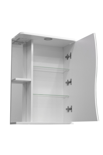 Зеркало-шкаф Stella Polar Волна SP-00000041 55х24х70 подвесной цвет белый - фото 4 Зеркало-шкаф Stella Polar Волна SP-00000041 55х24х70 подвесной цвет белый - фото 4