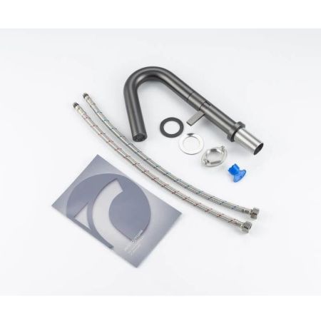 Смеситель Knotlor ELIXIR SS-30/GM на раковину вороненая сталь