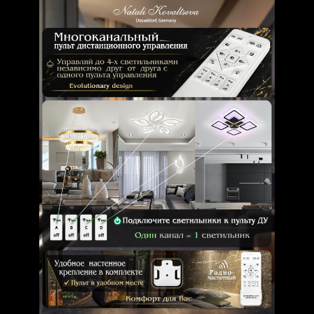 Люстра потолочная Natali Kovaltseva LED LAMPS 81163