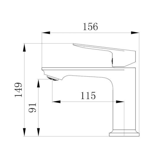 Смеситель Voda Shore Black SHR26MB на раковину черный - фото 3