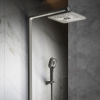 Душевая стойка Vincea Inspire VSFS-3I13TGM настенная цвет вороненая сталь с термостатом