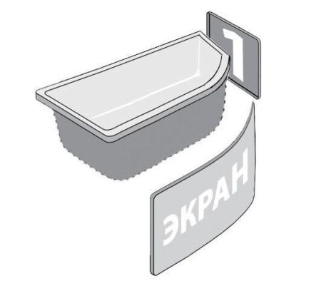 Ванна акриловая Тритон Бэлла Н0000020162 140х75 пристенная асимметричная без каркаса