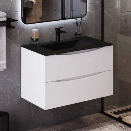 Смеситель Bond Cube B03-2188 на раковину черный матовый без термостата