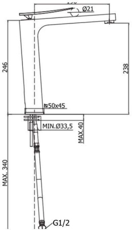 Смеситель для раковины Paffoni Elys ELY081CR на столешницу хром