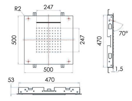 Верхний душ Remer 357SFS50C 50х50 хром