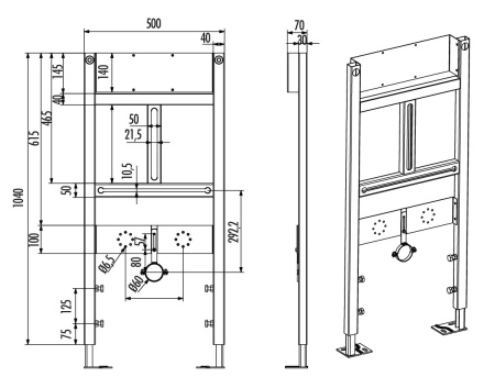 Инсталляция для писсуара Creavit GPM600.01