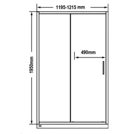 Душевая дверь Maybah Glass MGD-1542-6 120х195 стекло тонированное профиль черный