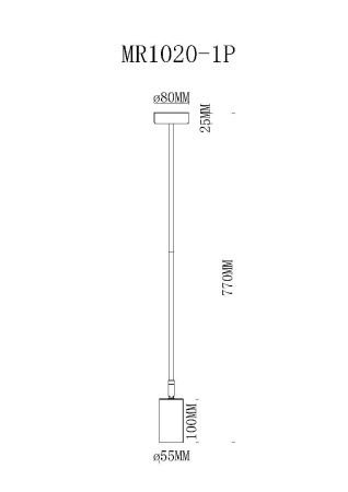 Светильник подвесной Myfar Dereck (Дерецк) MR1020-1P