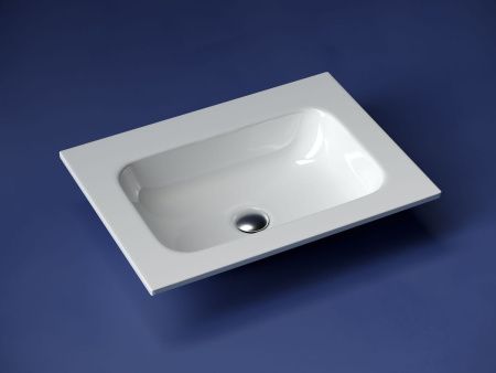 Раковина из сантехнического фарфора Ceramica Nova GRACE CN7011wx 60х50 накладная цвет белый без отверстий под смеситель