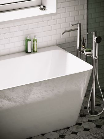 Ванна акриловая Sancos Square FB14 170х75 отдельностоящая прямоугольная с каркасом