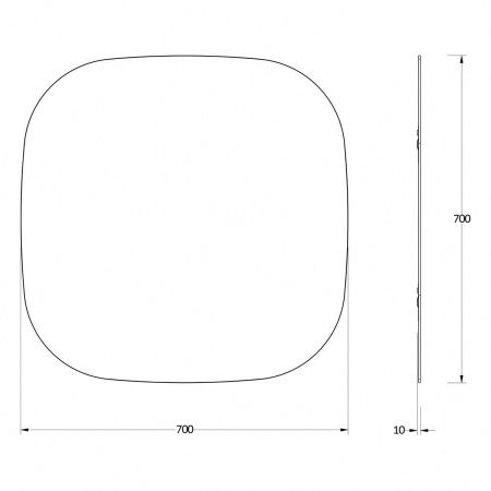 Зеркало Evoform Primary BY 0138 70х70 подвесное