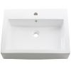 Раковина из сантехнического фарфора Melana A121-803 60х50 накладная цвет белый 1 отверстие под смеситель