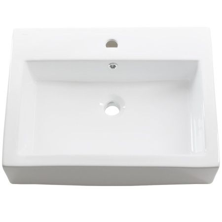 Раковина из сантехнического фарфора Melana A121-803 60х50 накладная цвет белый 1 отверстие под смеситель
