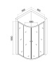 Душевой уголок Agger A01-090MCR/G 88х88 стекло матовое профиль хром глянцевый без поддона