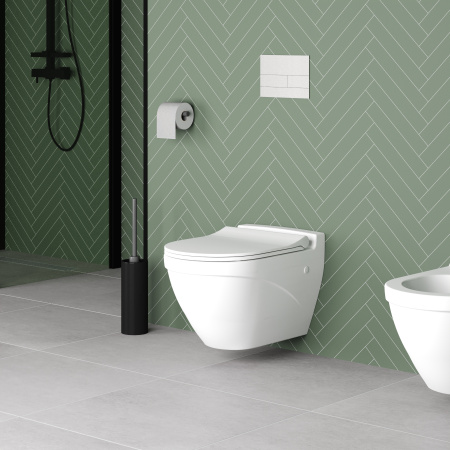 Чаша унитаза подвесная Ambassador Nord 133T20101 цвет белый матовый без сиденья каскадный смыв