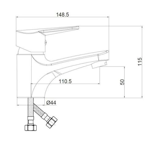Смеситель Voda Breeze BZ26 на раковину хром - фото 3