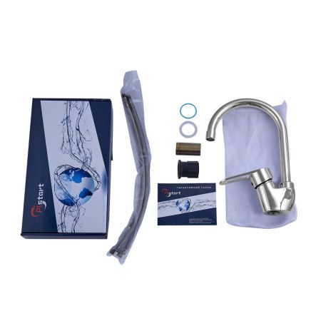 Смеситель для кухни Plstart PL4106 на мойку хром