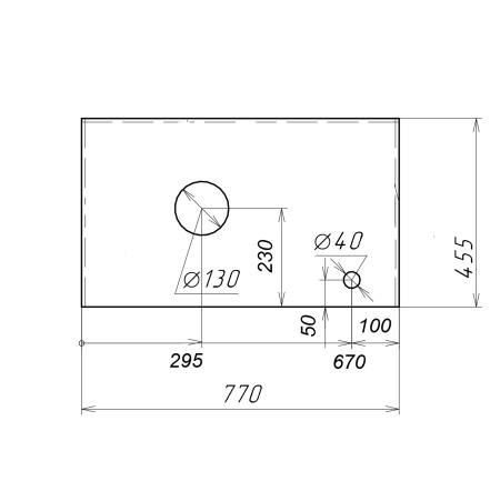 Столешница Grossman Флай 508001 77х44 накладная цвет белый