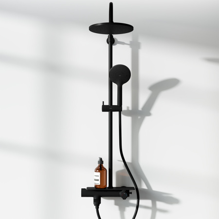 Душевая стойка Damixa Jupiter 977760300 настенная цвет черный