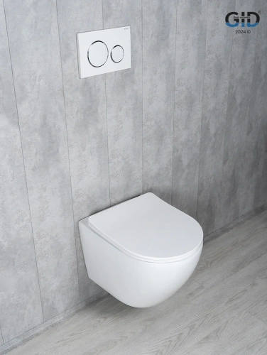 Унитаз подвесной Gid Tornado 62258Y белый с сиденьем микролифт безободковый смыв торнадо - фото 5