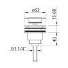 Донный клапан Clever LEO 60701 хром