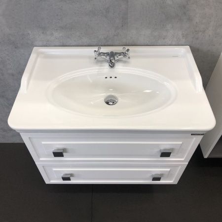 Тумба с раковиной Comforty Феррара 00004151060CF 80х50 подвесная цвет белый