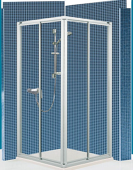 Душевая дверь Geodiagonal-2 560(K01) 90х190 стекло прозрачное профиль хром матовый