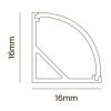 Алюминиевый профиль накладной угловой Maytoni Led Strip ALM008S-2M