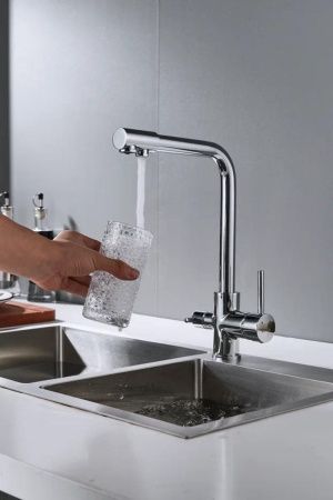 Смеситель для кухни Shevanik S328 на мойку хром