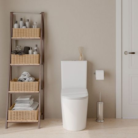 Унитаз-компакт напольный с бачком Iberica Blanca Burgos maxi IB.BRM.124.1B1 белый с сиденьем микролифт безободковый смыв торнадо