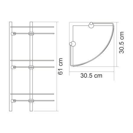 Полка в ванную комнату WasserKRAFT 3133B