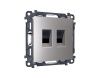 Комплект механизма компьютерной двойной розетки RJ-45 Ambrella Volt MA MA512110