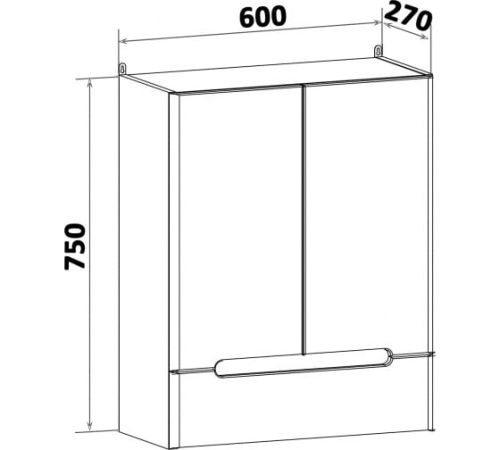 Шкаф Runo Парма 00-00001042 60х80 подвесной цвет белый - фото 4