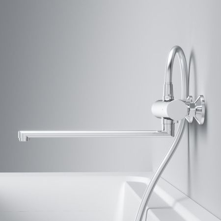 Смеситель для ванны и душа Am.Pm X-Joy F85A50900 настенный хром с термостатом