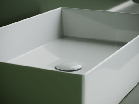 Раковина из сантехнического фарфора Ceramica Nova ELEMENT CN6070 60х40 накладная цвет белый без отверстий под смеситель