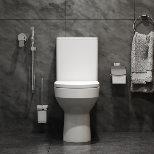 Комплект душевого уголка с поддоном с мебелью с унитазом с комплектом смесителей с душевым гарнитуром и аксессуарами Am.Pm Gem UK91SA стекло прозрачное профиль хром матовый - фото 4