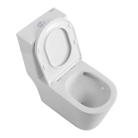 Унитаз напольный с бачком BelBagno TRE BB673CP-MN-TOR/SC белый с сиденьем микролифт безободковый смыв торнадо