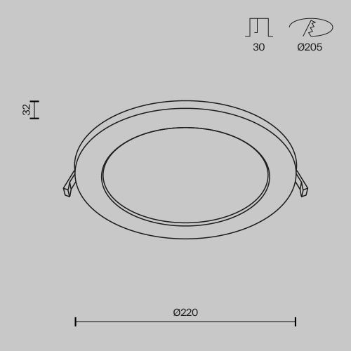 Светильник встраиваемый Maytoni Technical Stockton DL018-6-L18W - фото 2