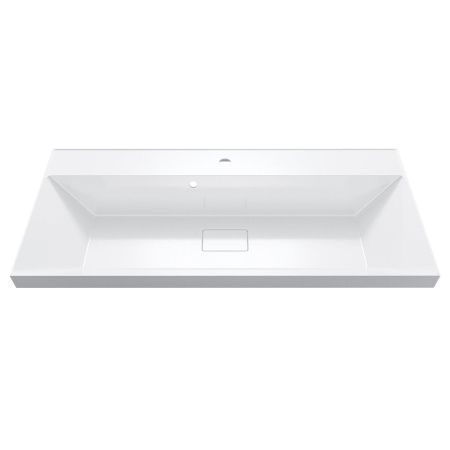 Раковина из искусственного камня Uperwood Classic New 291021041 100х50 полувстраиваемая цвет белый