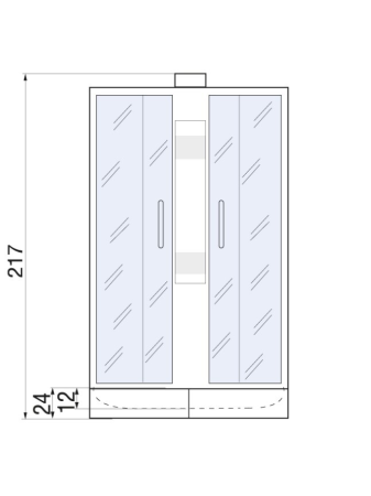 Душевая кабина River LENA 10000000693 90х90 четверть круга без крыши ориентация универсальная