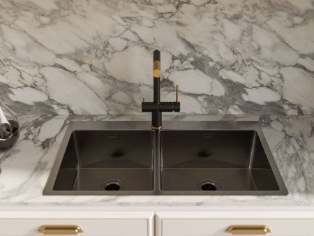 Смеситель для кухни Rivelato 1523513 antracite oro на мойку черный/золото