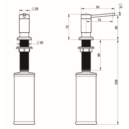 Дозатор для жидкого мыла Grandex Aqua Joy 9000263