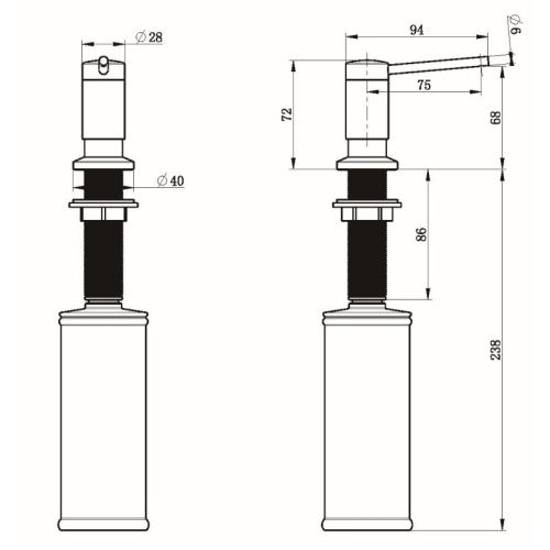Дозатор для жидкого мыла Grandex Aqua Joy 9000263 - фото 3