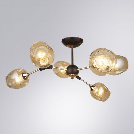 Люстра на штанге Arte Lamp Seppia (Сеппиа) A4211PL-6BK
