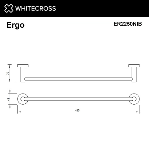 Полотенцедержатель Whitecross ERGO nickel brushed ER2250NIB - фото 2